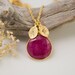 July Birthstone - Personalized - Red Ruby Necklace - Personalized Jewelry - Custom Stamp Initials