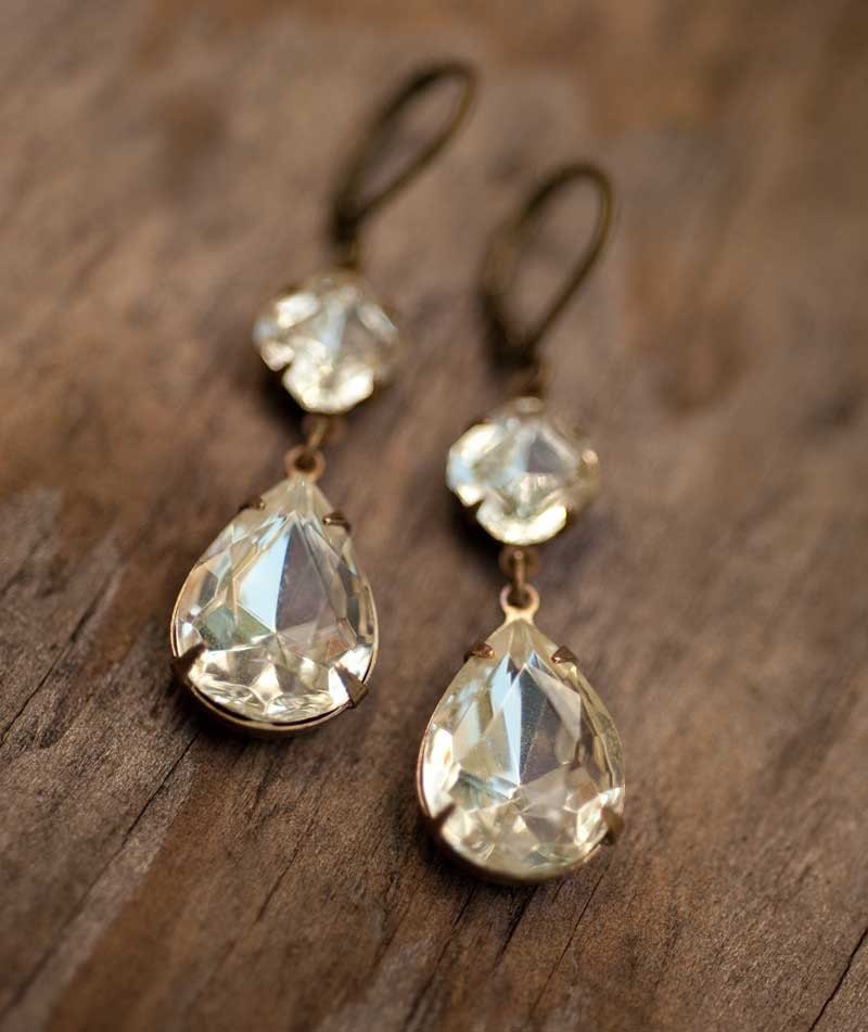 Wedding Jewelry, Bridesmaids Earrings, Estate Style Jewelry, Vintage Earrings, Bridal Jewelry, - Victorian charm