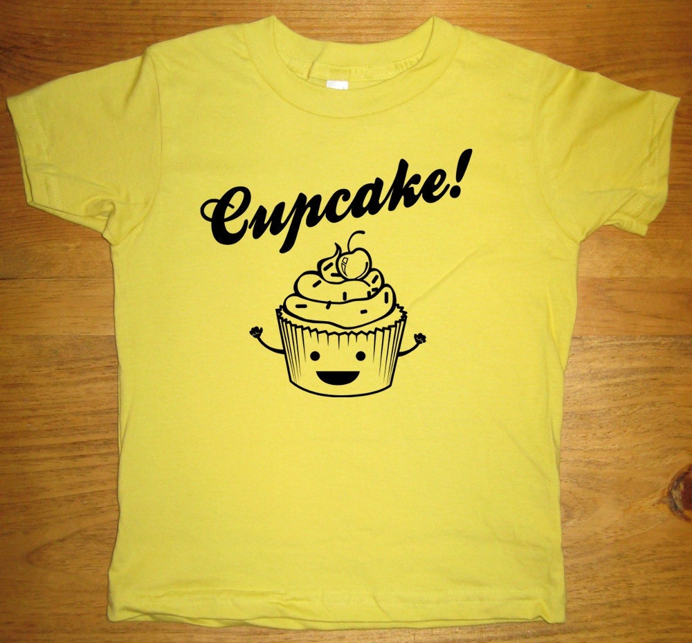 Cupcake - Organic Cotton Shirt - Kids Tshirt Sizes 2T, 6 - Gift Friendly