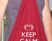 Football Scarf - Mens Scarf or Womens Scarf - Keep Calm and Play On Jersey Scarf - 2 Colors Available - Gift Friendly