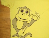 Boy Shirt / Girl Shirt / Monkey Shirt - Organic Cotton TShirt - Kids Tshirt Sizes 2T, 6 - Gift Friendly