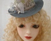 BJD Hat Beautiful Blue Grey