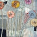 Garden in the Night, ART QUILT, Wall Decor, Fine Textile Art