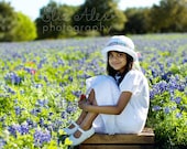 White Crochet Sun Hat for Child, Your Choice of Bow Ribbon, XXL Size (Item 600)