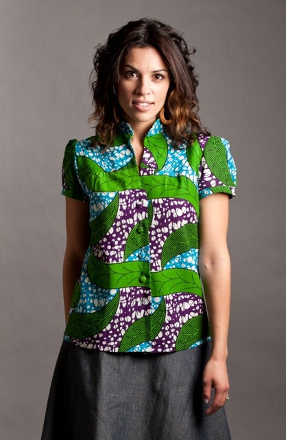 Button Down Shirt by Lavender in Brown