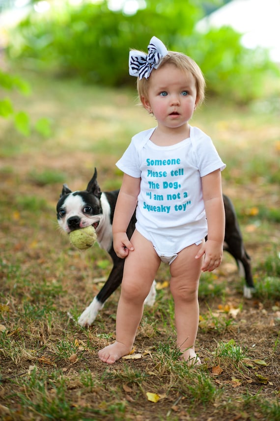 I am Not a Squeaky Toy - Funny Baby Onesie - Toddler Tee also available -  As Seen in City Dog Magazine