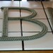 12 Inch Rope Letter Nautical Personalize Nautical Nursery Decor Kids Room One Letter