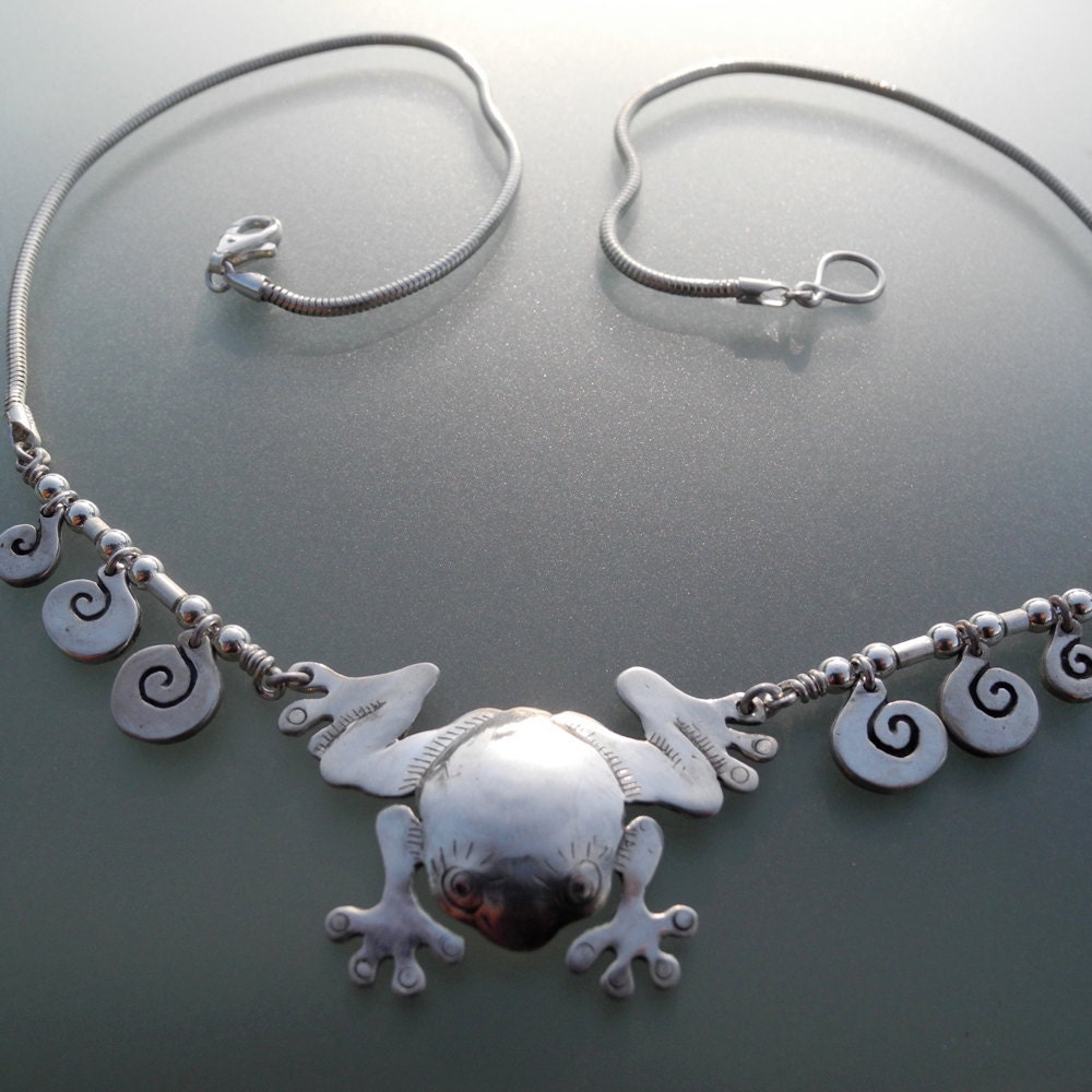 Frog-Splash Necklace II - sterling silver