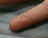 Extra Small 14K Rose Gold Filled Hoop Earring Cartilage/Endless/seamless/catchless/tragus/helix/nose ring