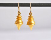 22K Gold Plated Khmer Drop Earrings
