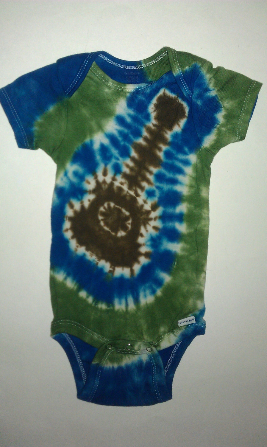Tie Dye Guitar Baby Onesie