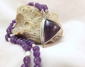 Necklace with Silver Amethyst Pendant