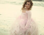Pink, Ivory, & Shimmery Tan 3 Layer Tulle Tutu PettiSkirt Gown for Pageants, Photo Prop, Birthdays up to a 19" Waist