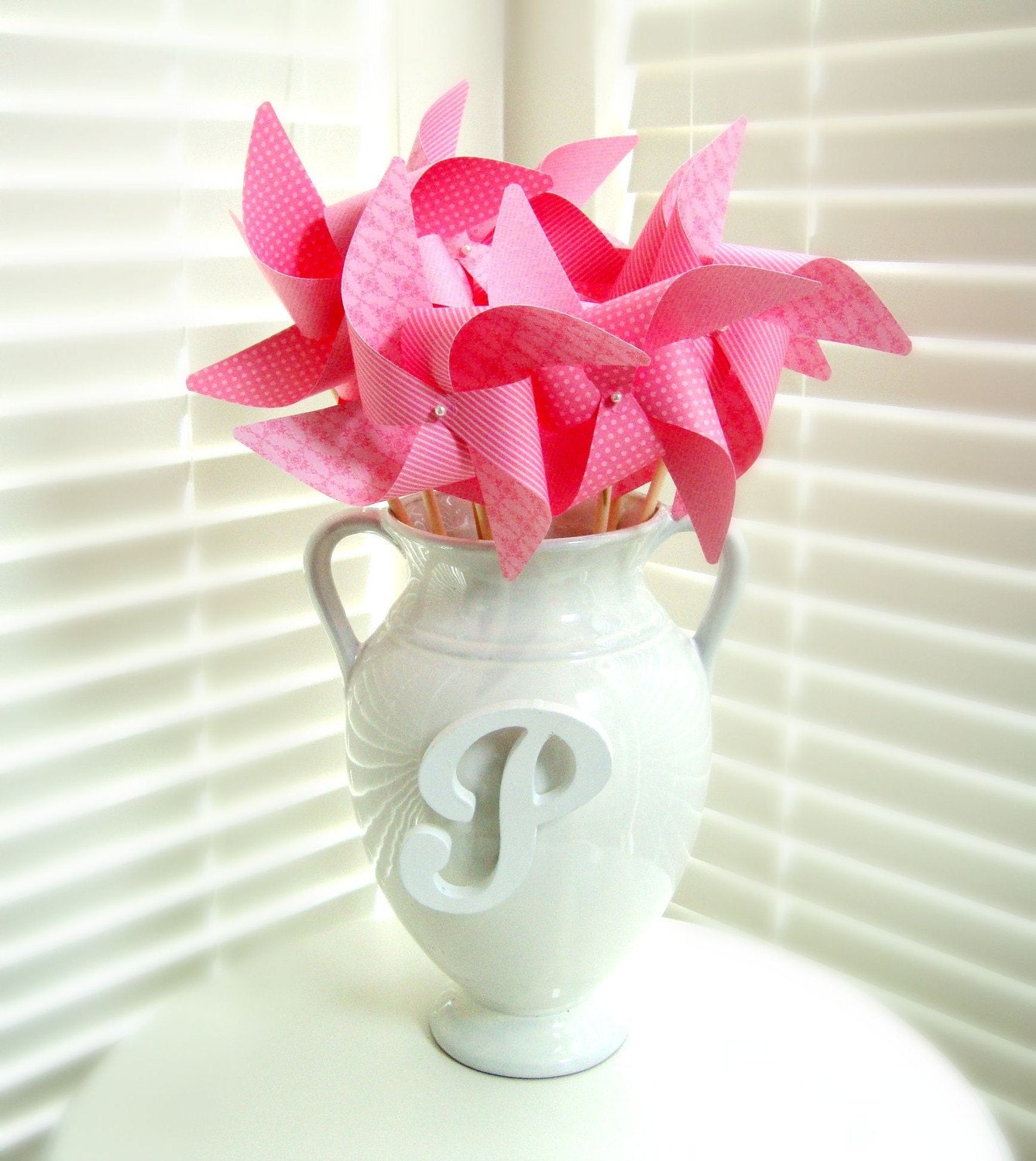 Pink Pinwheels ROSE set of 8 Large Pinwheels Il_570xn