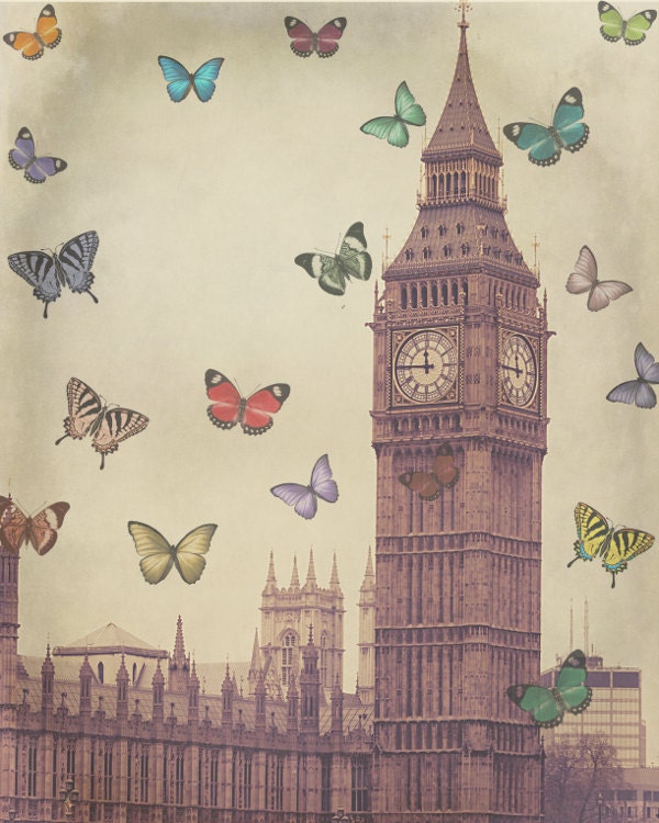 Big Ben - London Photography - Butterflies - fine art photography - Only Moments