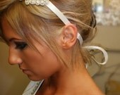 Rhinestone Bridal Headband- KELLY, Wedding Headpiece, Headband, Accessories, Bridal, Wedding, Hair Accessory, Ribbon Hair Piece