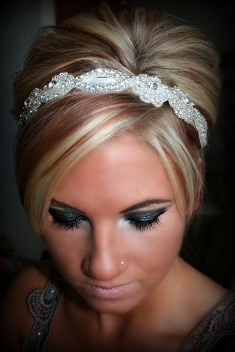 Bridal Headband, Wedding Headband, SWEETHEART, rhinestone headband, bridal hair piece, bridal accessory