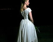 1960s white wedding dress, small to medium