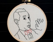 Pee-Wee Herman II Embroidered Wall Art.