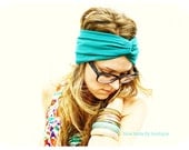 Twist Turban Headband in teal green- twist turban, knot headband, turban, urban turban, headband turban, boho, summer, spring