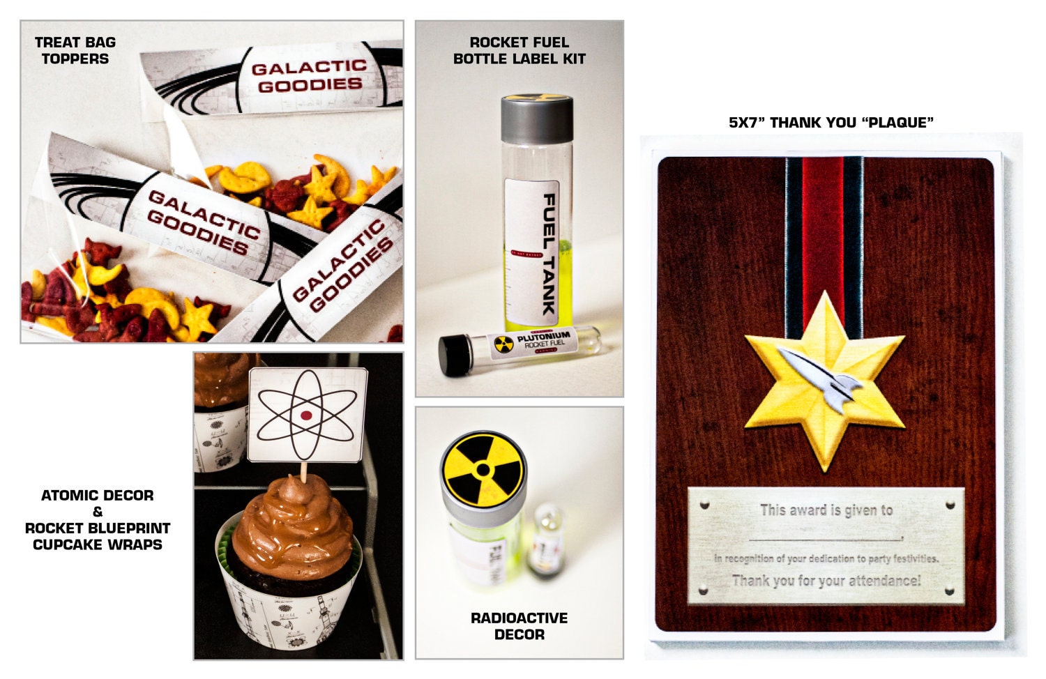 Retro Space Party - Astronaut - Printable Birthday Party Dessert Table Decorations - FULL SET