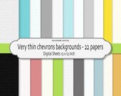 Very thin chevrons  - Digital Scrapbook Printable Paper or Website Background, 22  JPG 12x12  INSTANT DOWNLOAD 178