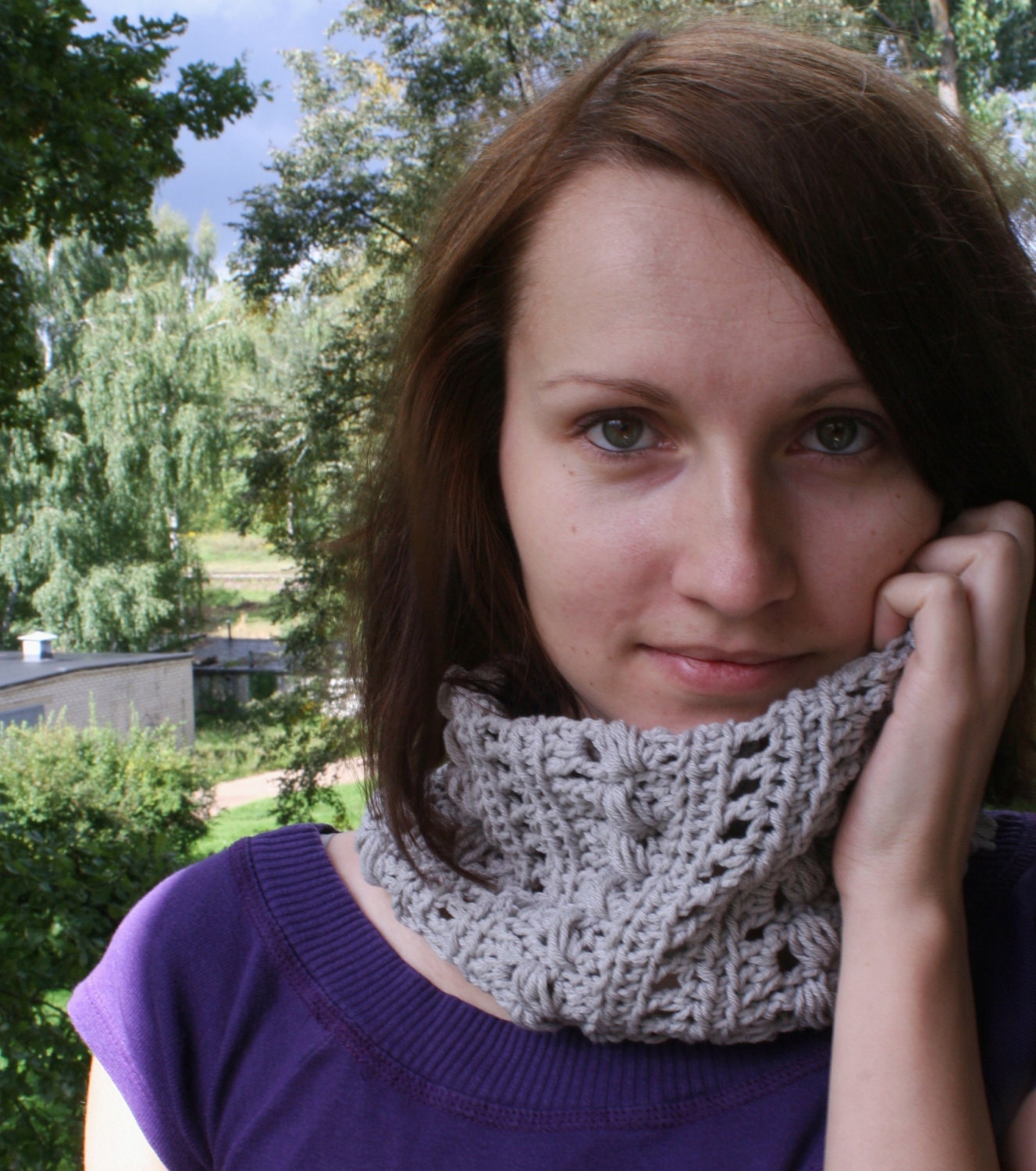 Crochet Pattern PDF - Textured Cowl - Lauren Caught My Eye - Crochet Infinity Cowl Pattern instant download