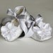 Toddler shoes - Flower Girl Ballet Flat - Ballet Slipper - Silver & White Metallic Brocade - Baby Sizes also avil.Baby Souls Baby Shoes