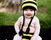 Bumble Bee-nie and 'Stinger' diaper cover set