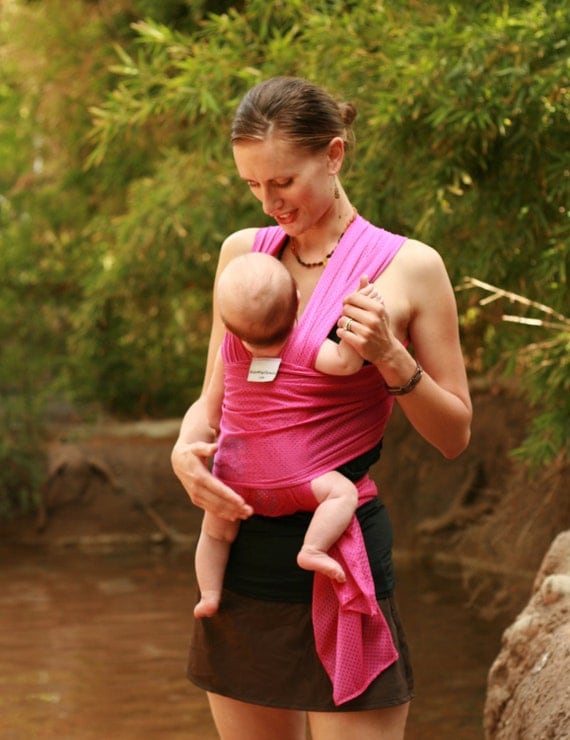 Beachfront Baby Wrap Carrier- water babywearing at the beach, pool, water park or in the shower- PASSIONBERRY