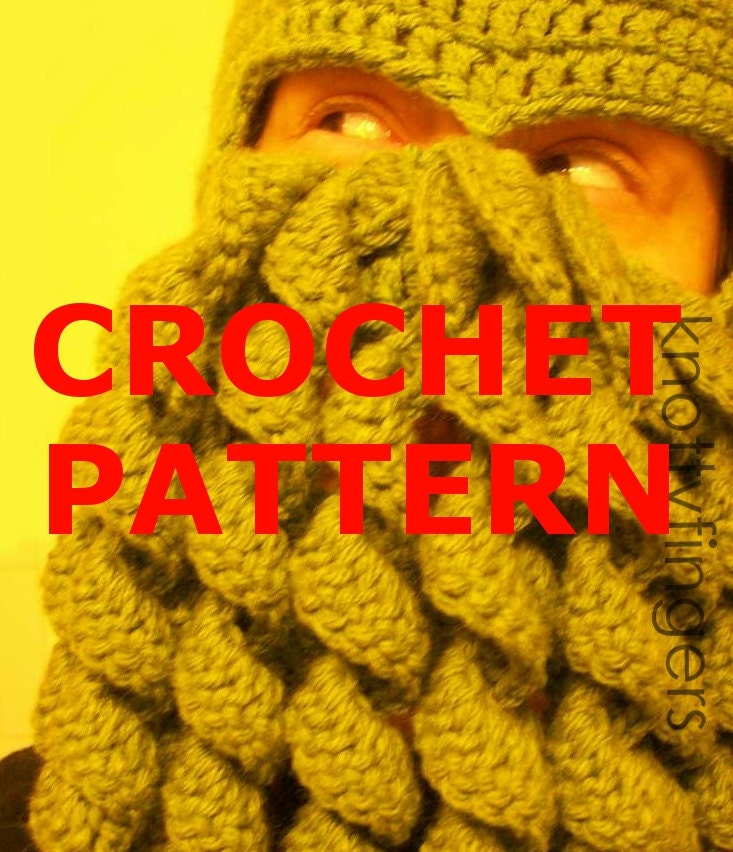 Crochet Pattern - Cthulhu Ski Mask - PDF file only