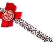 Cheetah  Print  Monogram Pacifier Clip . Leopard Print Pci  Holder Baby Girl Personalized Nuk Soothie Nam Paci