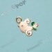 1 - Goldtone Gold Enamel Baby Bird Kawaii Charm (3-1F)