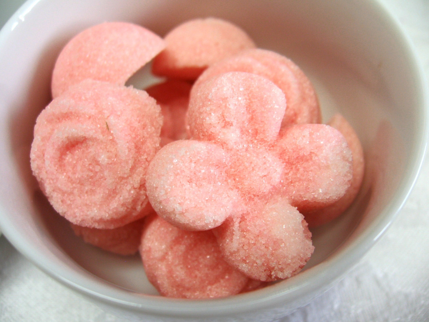 3 Dozen Pink Rose and Dogwood Flower Shaped Sugar Cubes