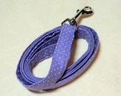 Purple dog leash polka dot cotton nice to your hands pets accessories handmade