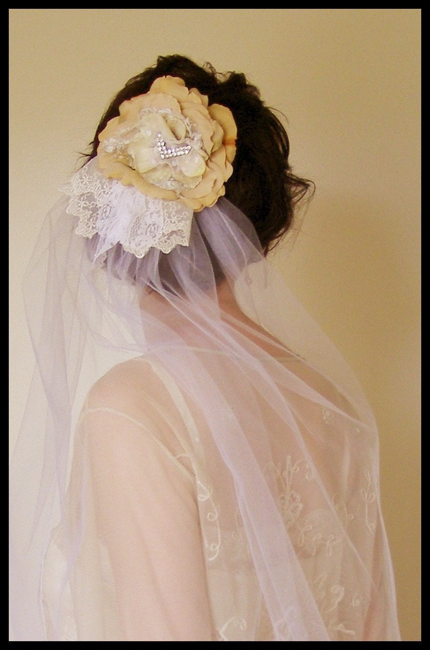 Blooming Rose Bridal Headpiece Veil