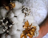 Cotton Boll Bridal Bouquet - Natural Cotton - Raw Cotton - Dried Floral - Tallow Berries - Cotton Burs - Bride - Bridesmaid
