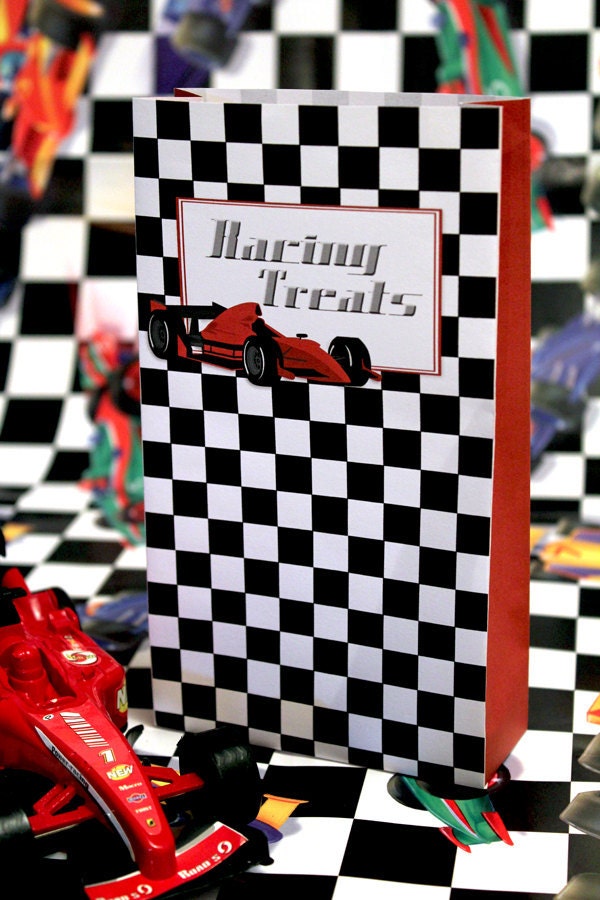 Racing Car Loot Bag - Boys Birthday Party - DIY PRINTABLE FILE Il_570xn