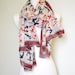 Anchors Nautical Scarf Shawl Wrap Lightweight Sailor Gift Idea Boating Fashion Accessory Stripes Cotton