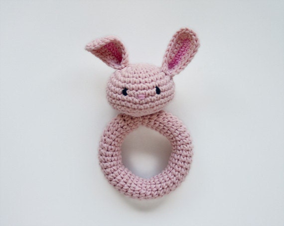 Instant Download - PDF CROCHET PATTERN - Bunny Rattle  (Level Easy) - Permission to Sell Finished Items
