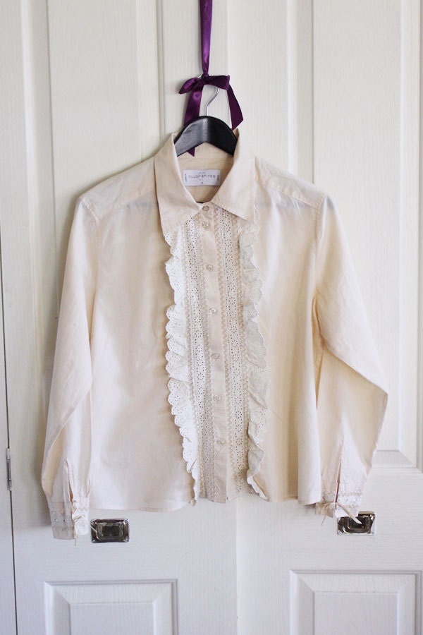 Yellow Blouse with Pretty Lace Details