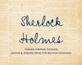 Sherlock Holmes Surprise Package - Itty Bitty Teeny Tiny Gift - Favorite Quotes