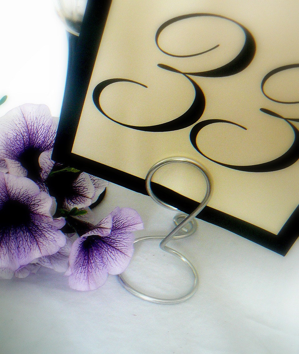Stylish Wedding Decor, Table Number Holders, Wedding Decorations, 10