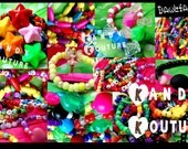 Mixed Kandi Batch Dozen  - candy kandy stars spikes toys bows ribbons funky kawaii