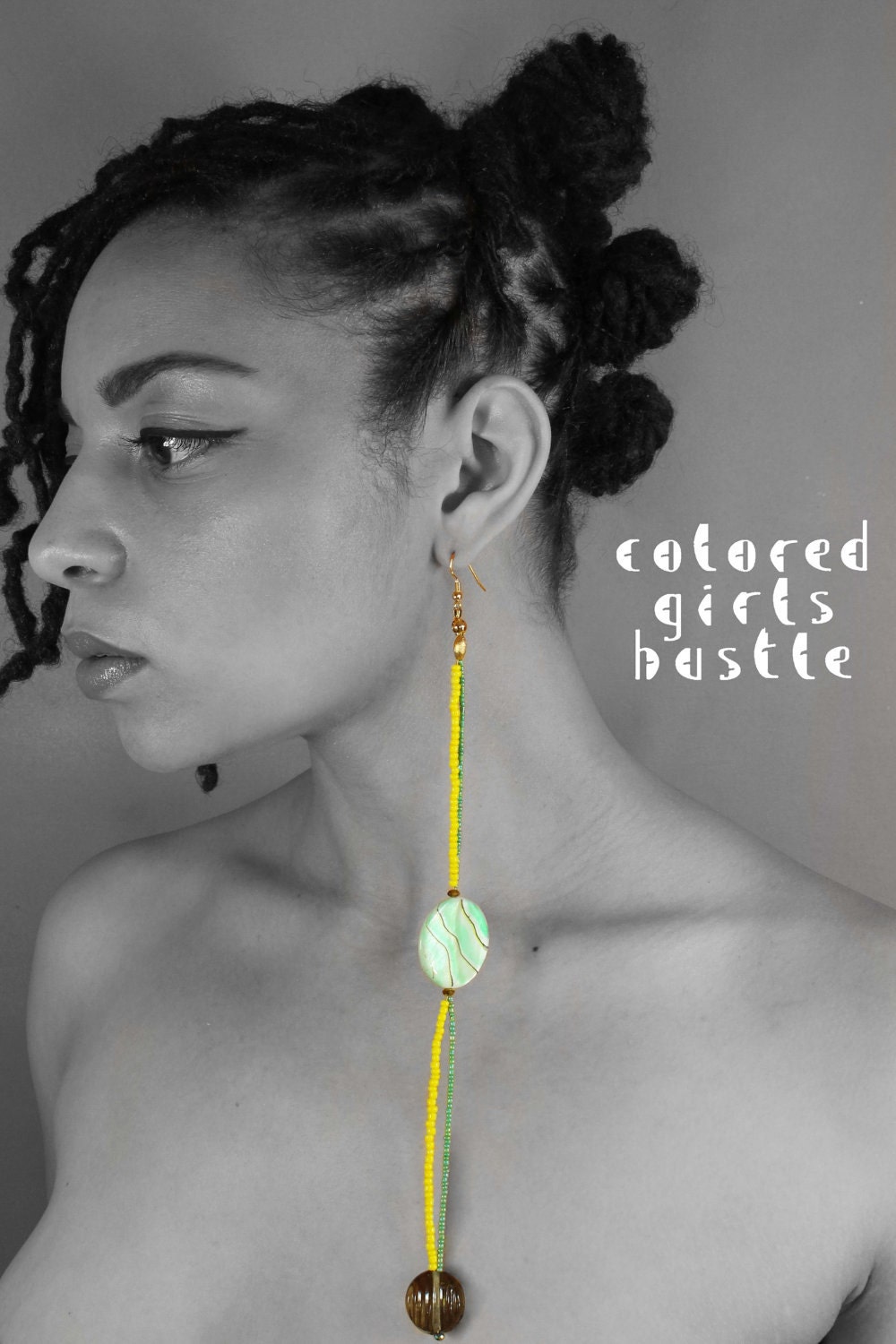 Epic CLEARANCE sale: Yellow Green Drop Earrings