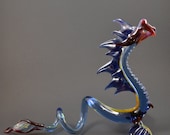 Glass Serpent, Dragon, Loch Ness Monster, Lampwork Sculpture