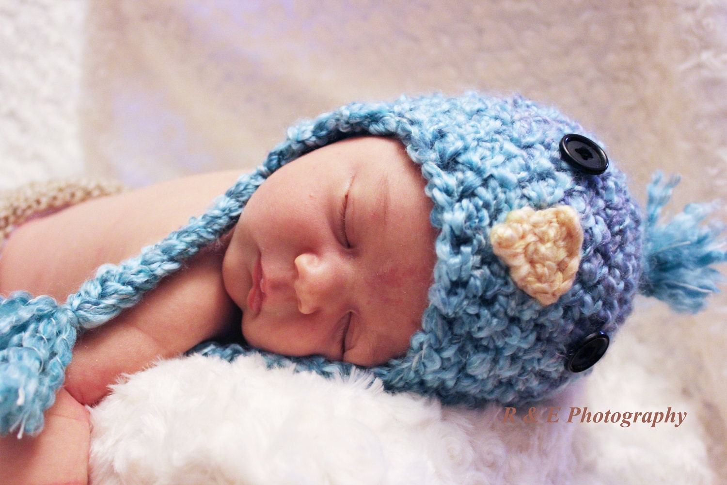 Newborn Baby Blue Bird Hat