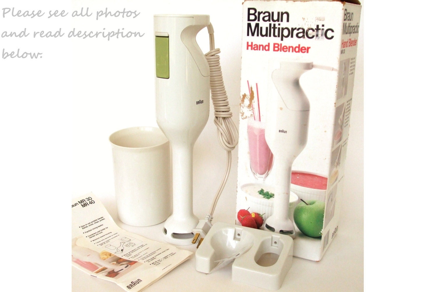 Braun Immersion Blender Hand Mixer by LaurasLastDitch on Etsy