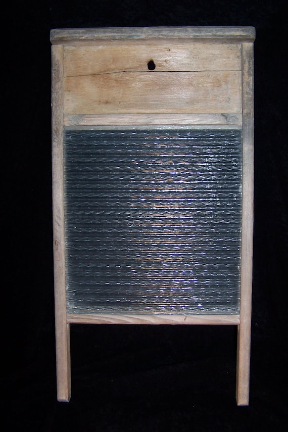 VINTAGE WASHBOARD Antique Glass washer by VintageTreasuresRus