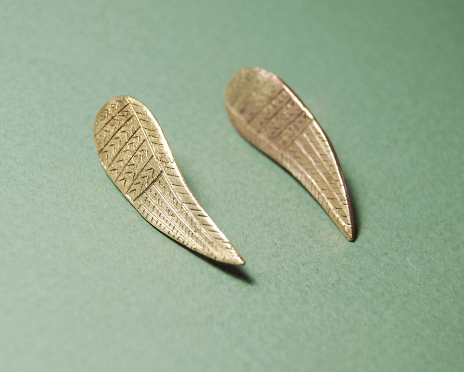 Golden wing earrings